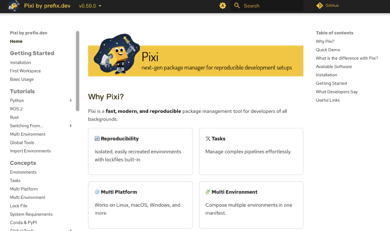 Featured image of post 使用Pixi进行包管理（入门）